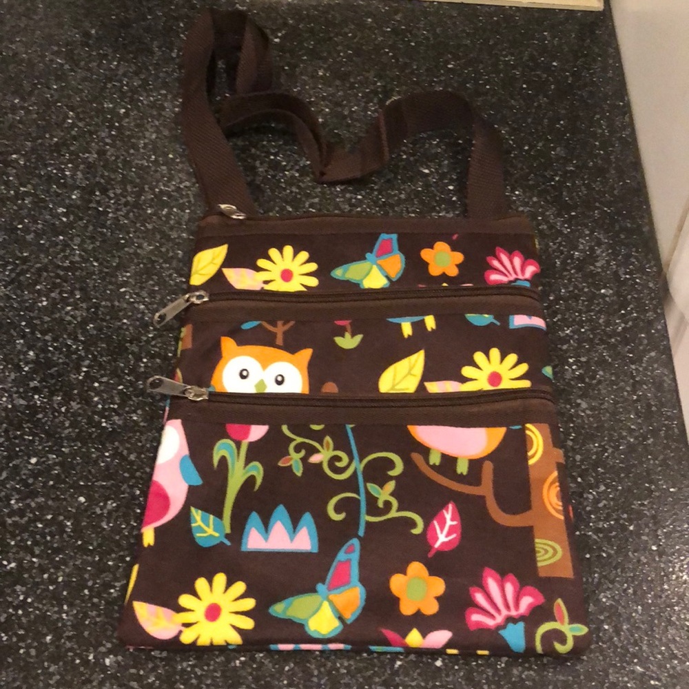 Small crossbody with owl print